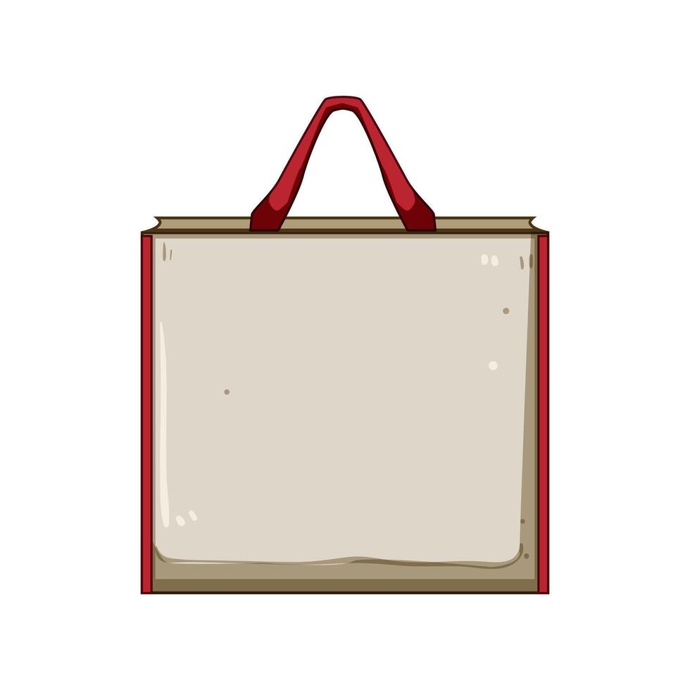 ecofriendly fabric grocery bag cartoon illustration vector
