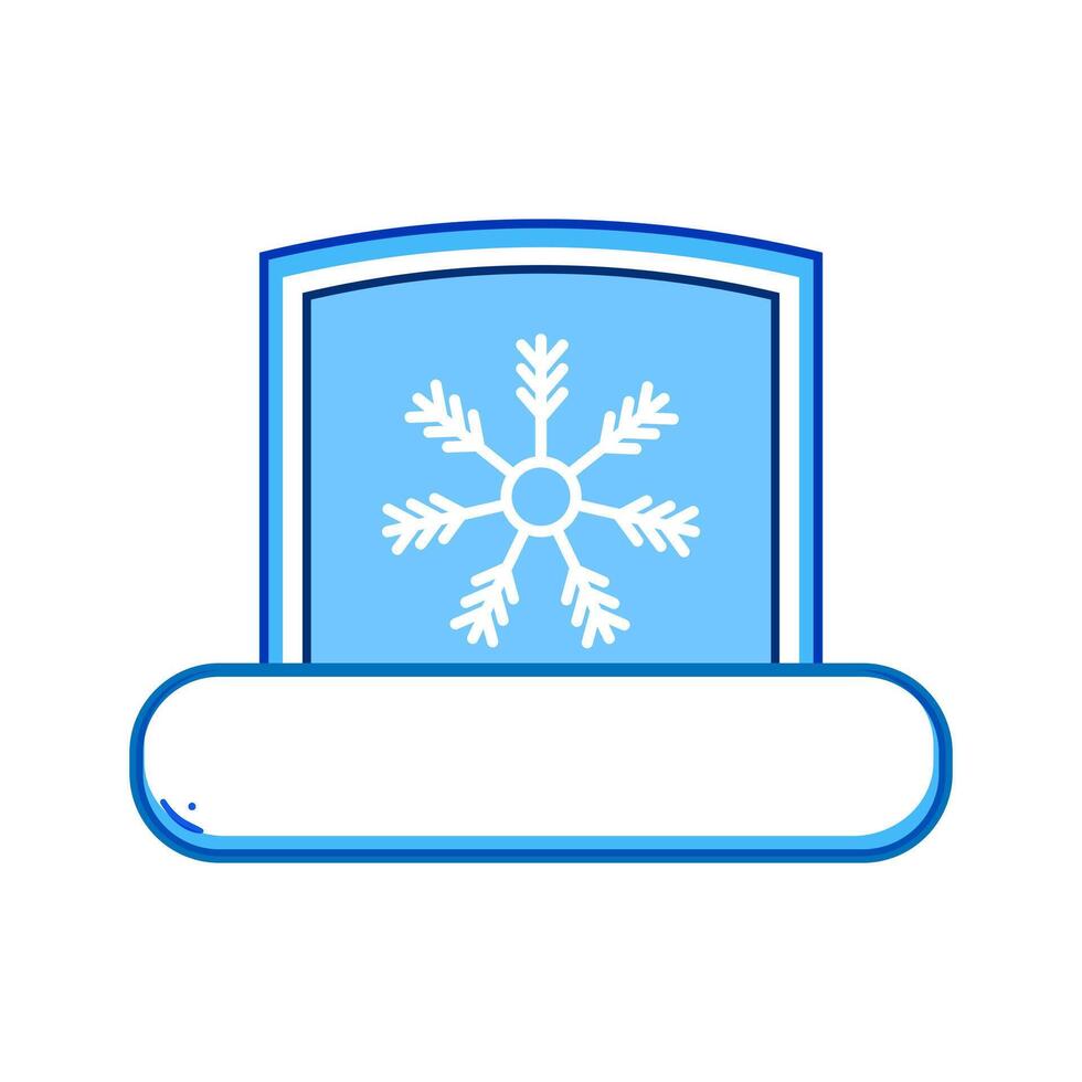 storage frozen label cartoon illustration vector