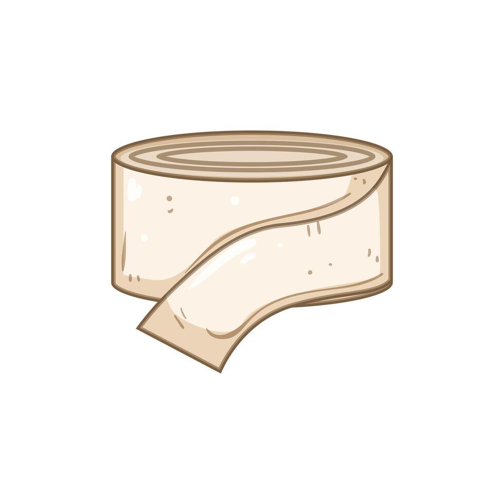 wound gauze roll cartoon illustration vector