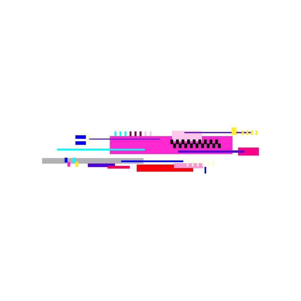 flaw glitch error cartoon illustration vector