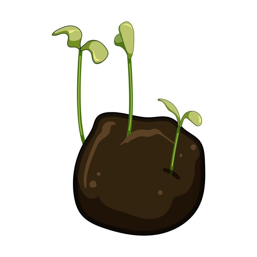 ecofriendly grass seed bomb cartoon illustration vector