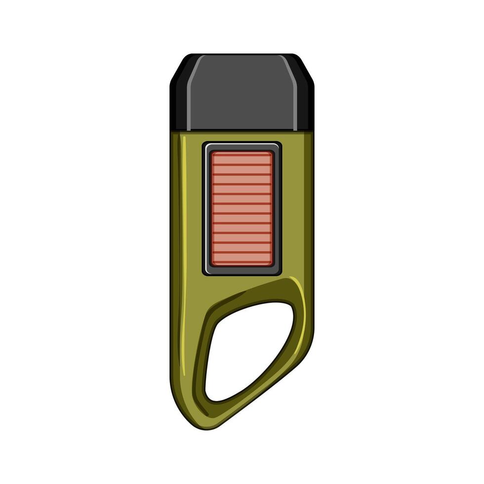 merlot hand crank flashlight cartoon illustration vector