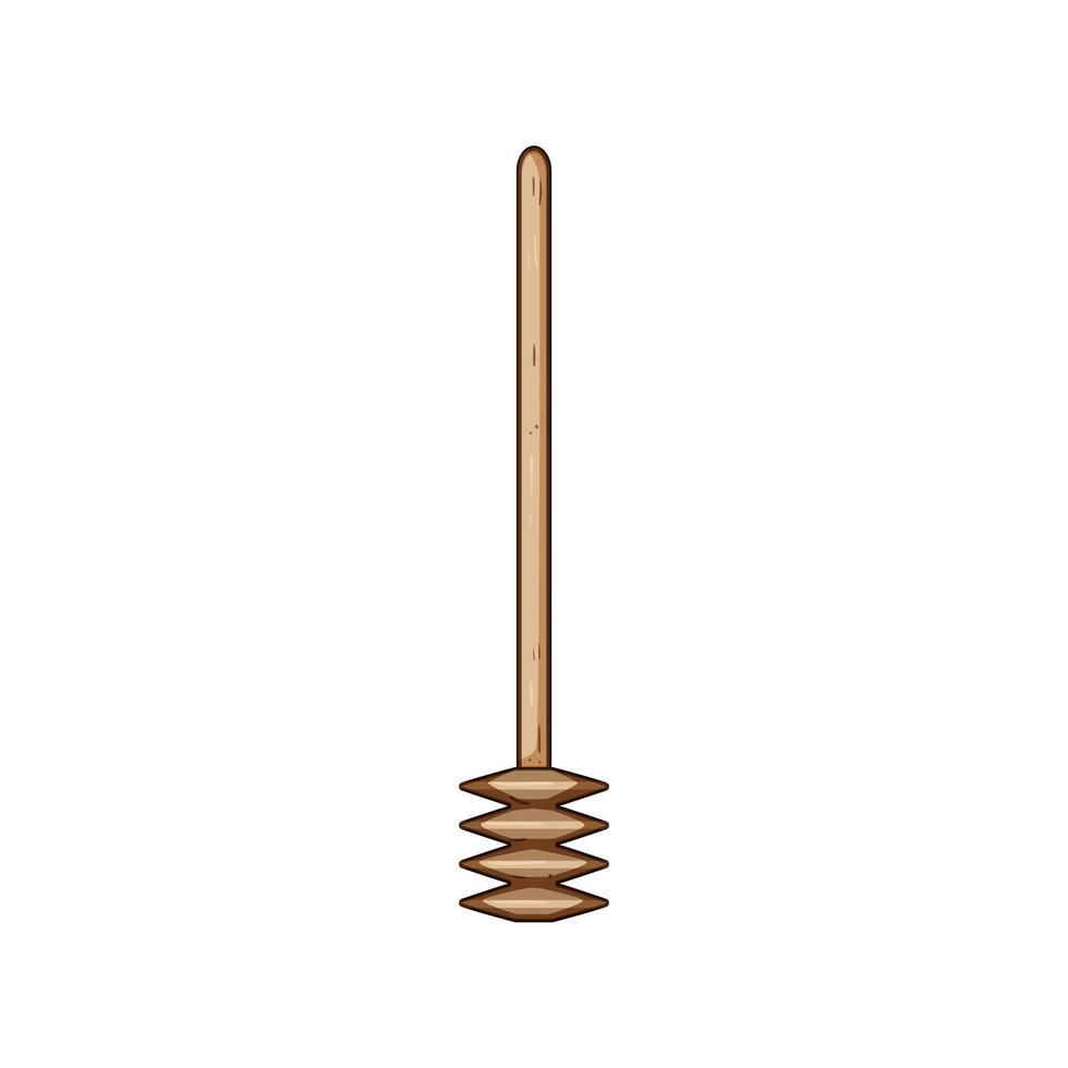 propolis honey dipper stick cartoon illustration vector