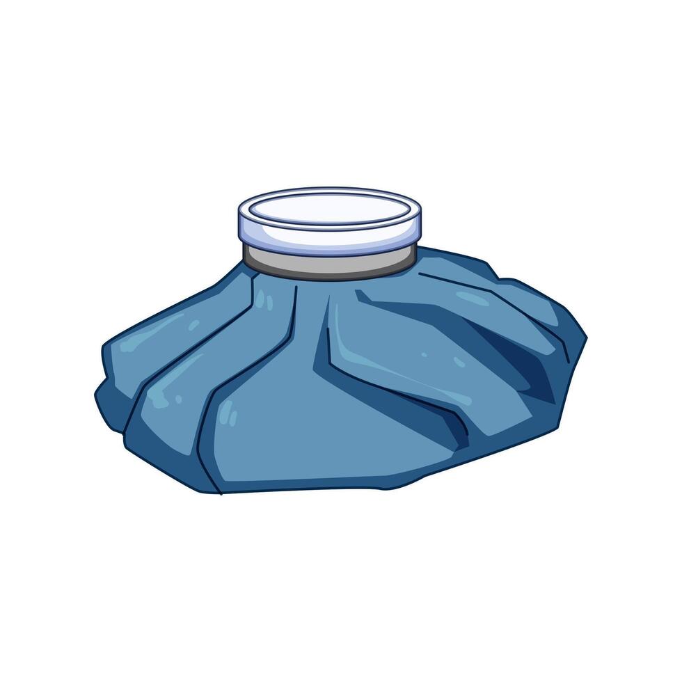 therapy ice pack for injuries cartoon illustration vector