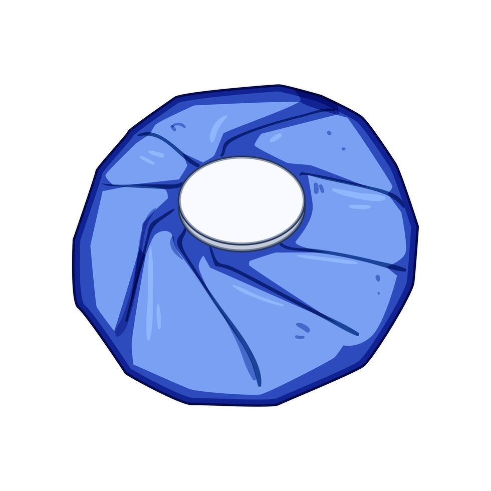 swelling ice pack for injuries cartoon illustration vector