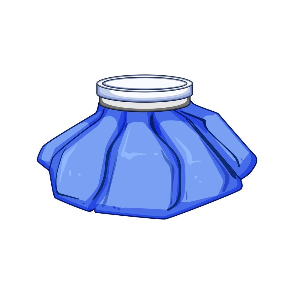 gel ice pack for injuries cartoon vector