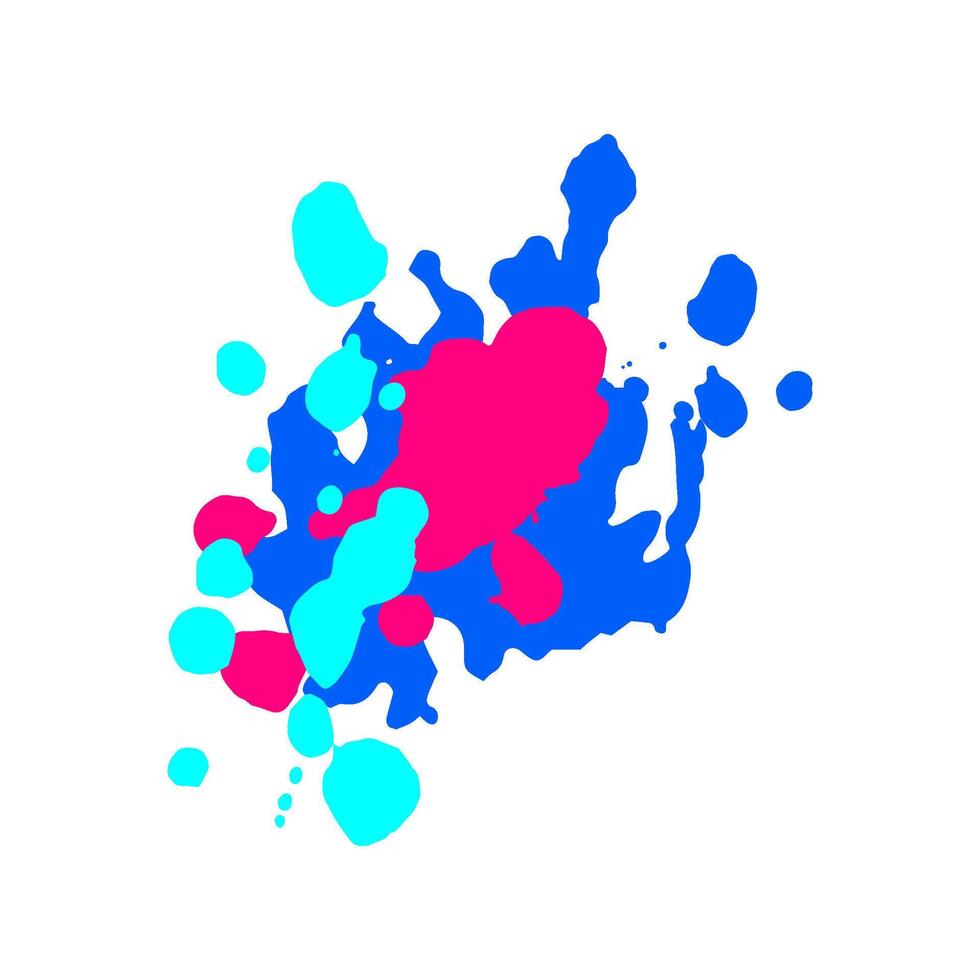 random paint splatters cartoon illustration vector