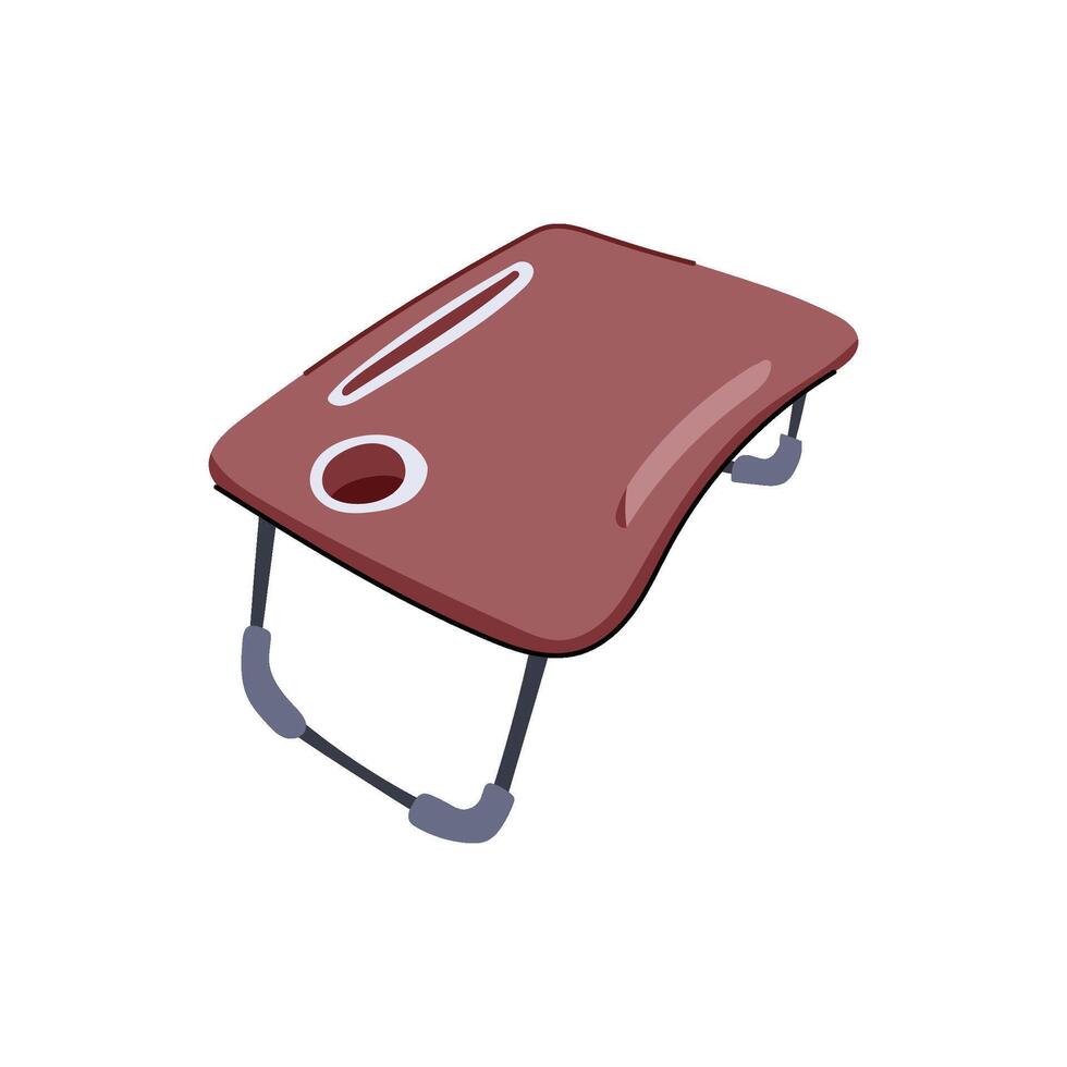durable portable lap desk cartoon illustration vector