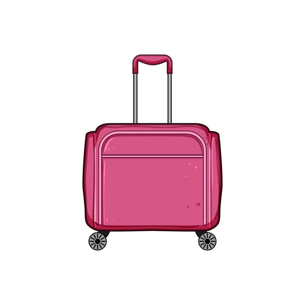durable soft shell suitcase illustration vector