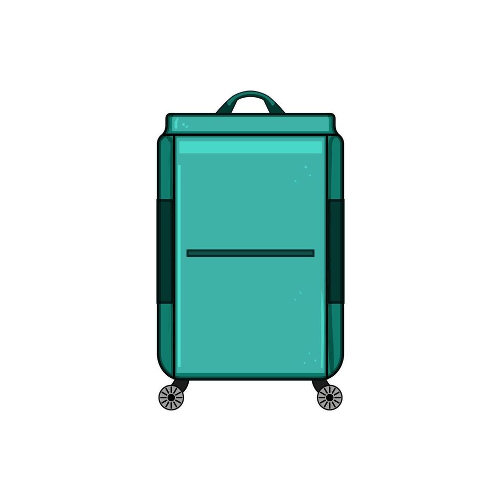 wheels soft shell suitcase illustration vector