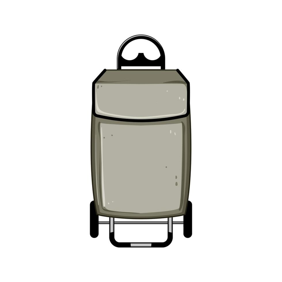 lightweight trolley cartoon illustration vector