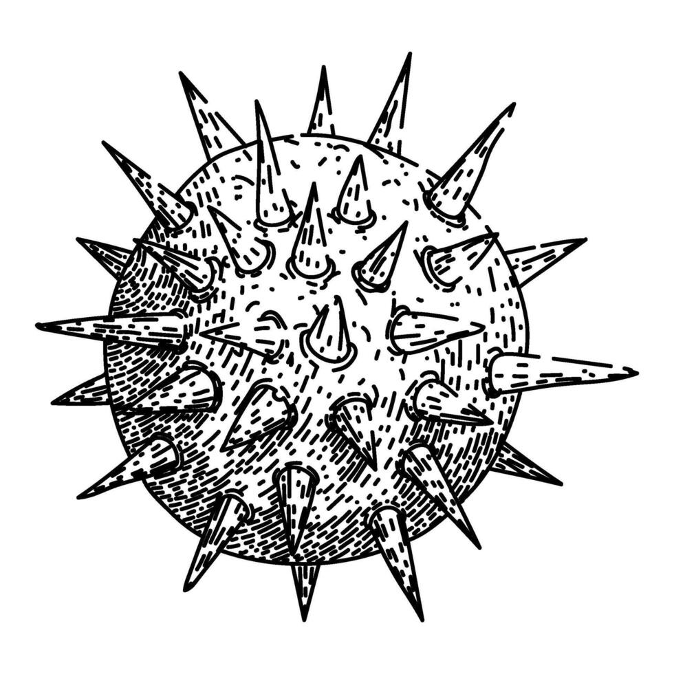 beach virus sketch drawn vector