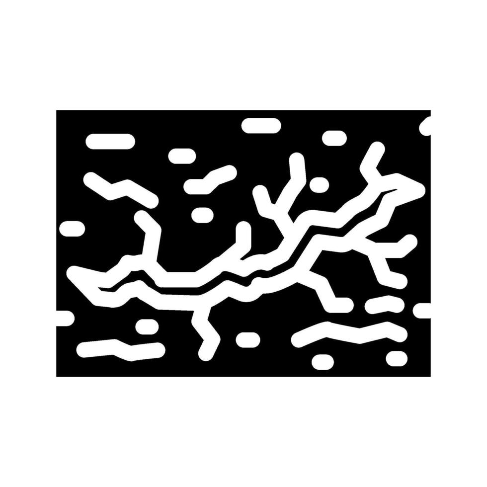 dry cracks cement glyph icon illustration vector