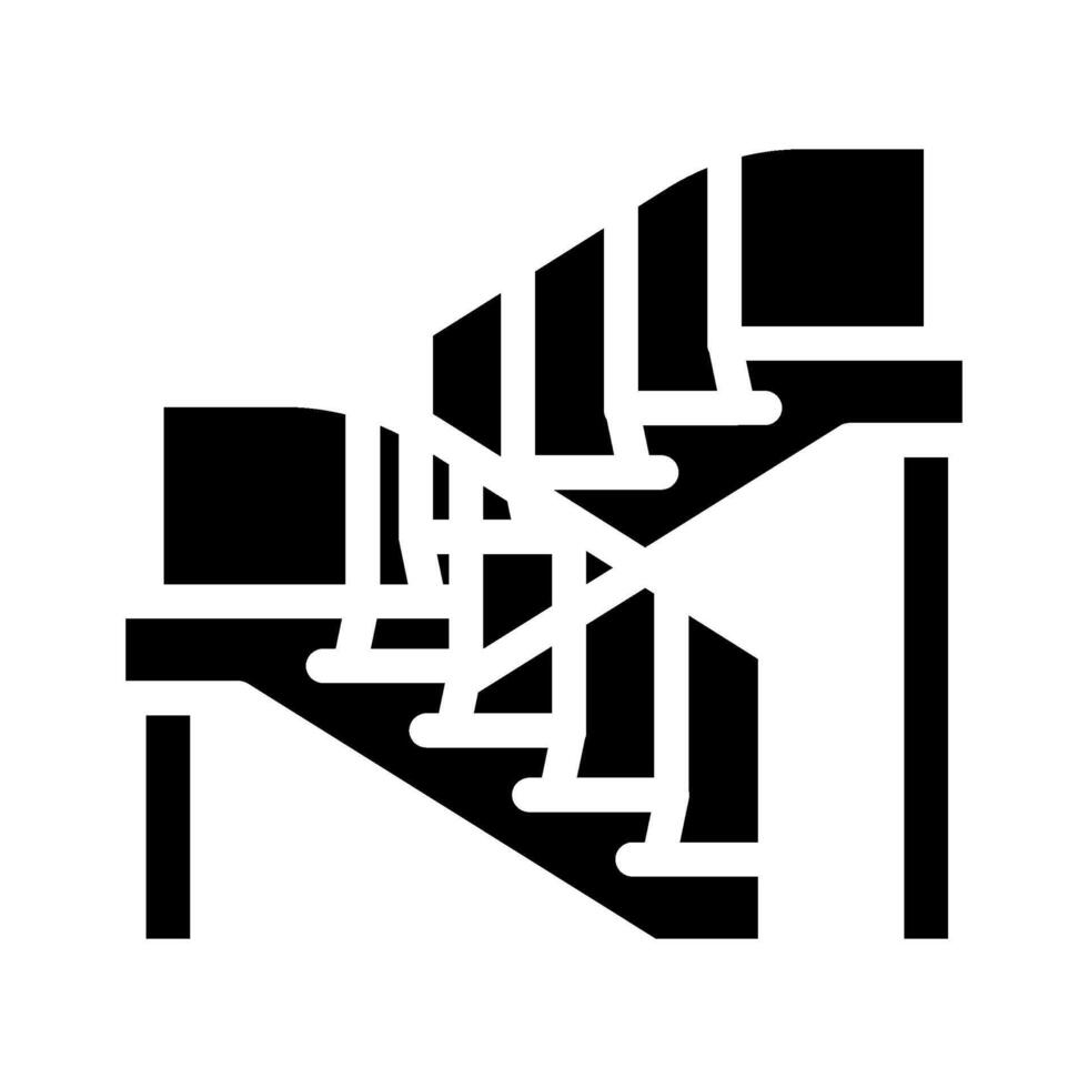 concrete stairs cement glyph icon illustration vector