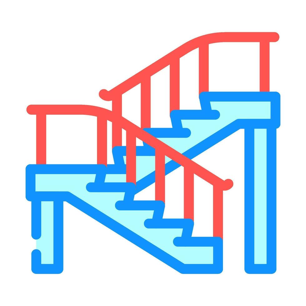 concrete stairs cement color icon illustration vector