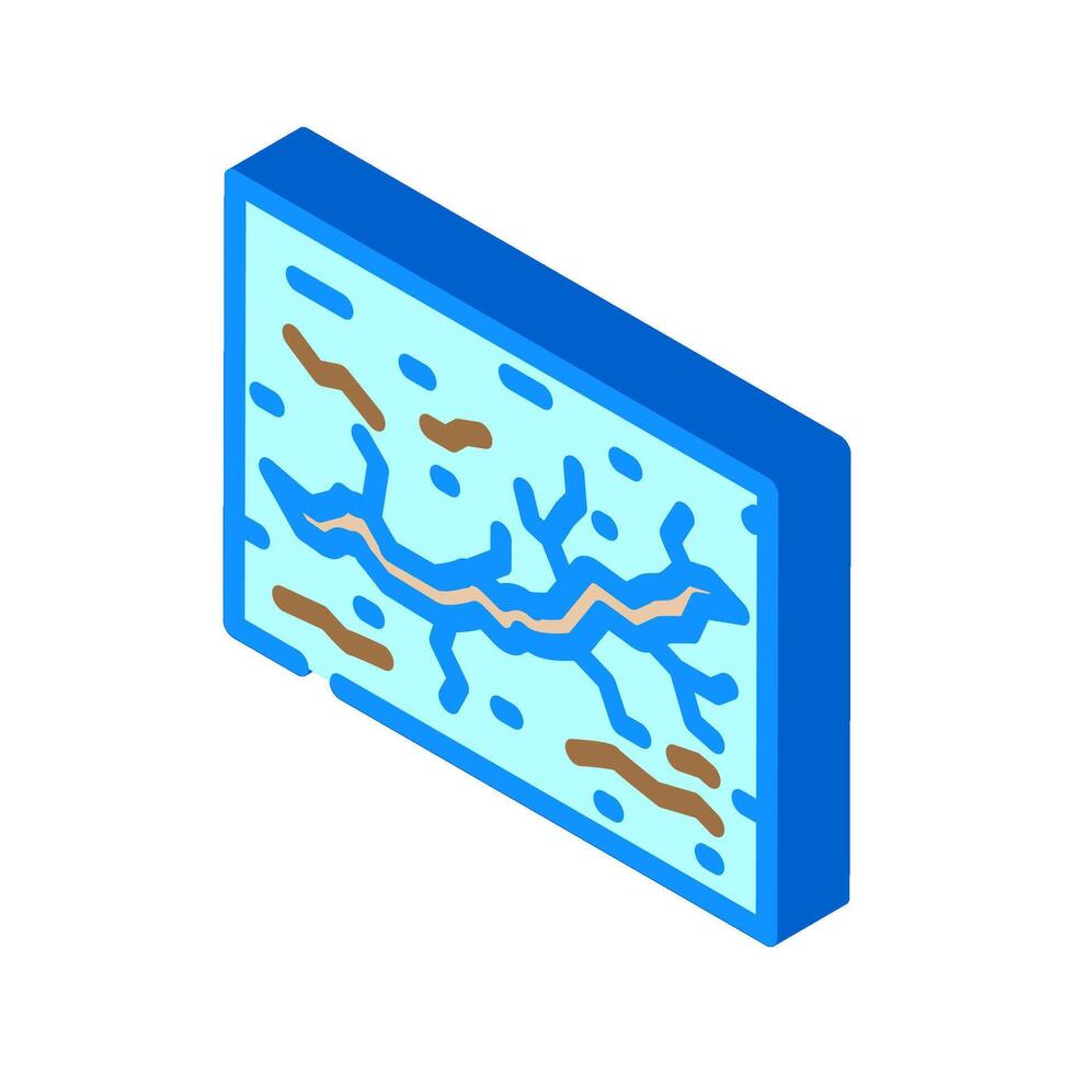 dry cracks cement isometric icon illustration vector