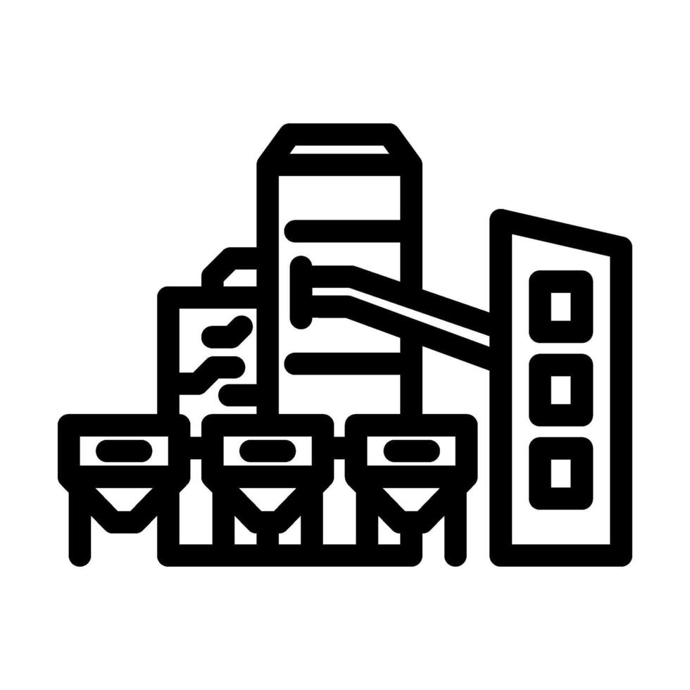 factory cement production line icon illustration vector