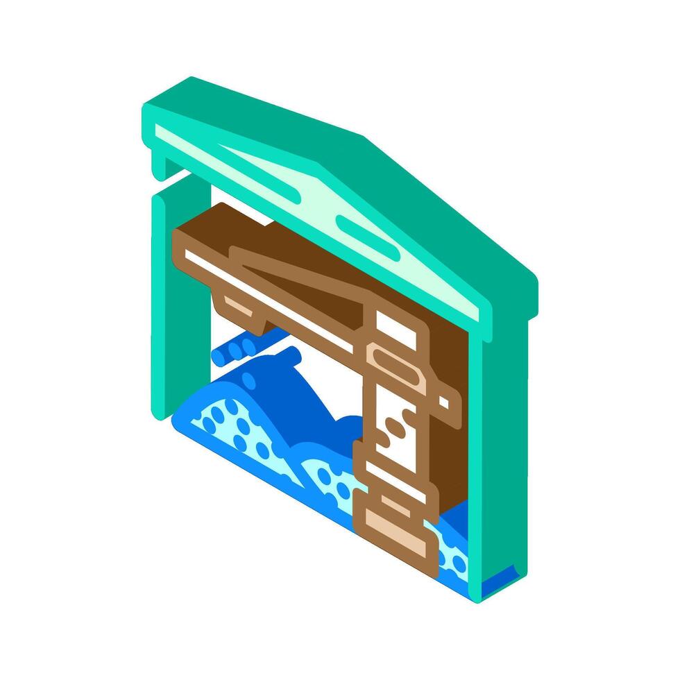 raw materials storage cement production isometric icon illustration vector