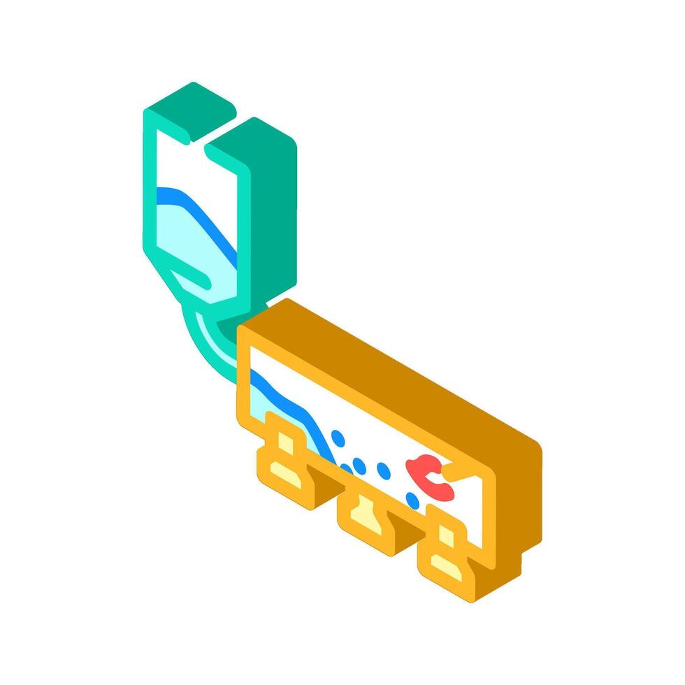 rotary kiln cement production isometric icon illustration vector