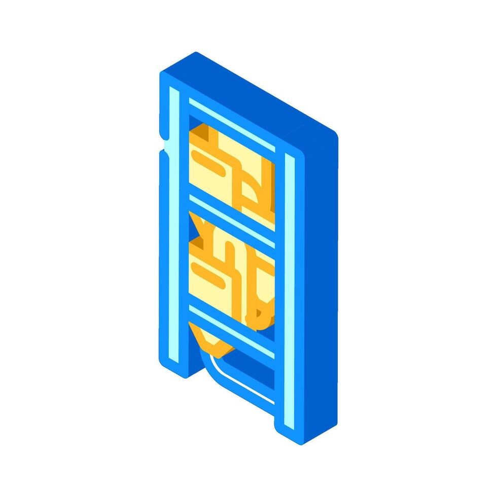 preheater tower cement production isometric icon illustration vector