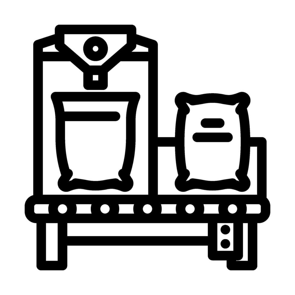 bagging machine cement production line icon illustration vector
