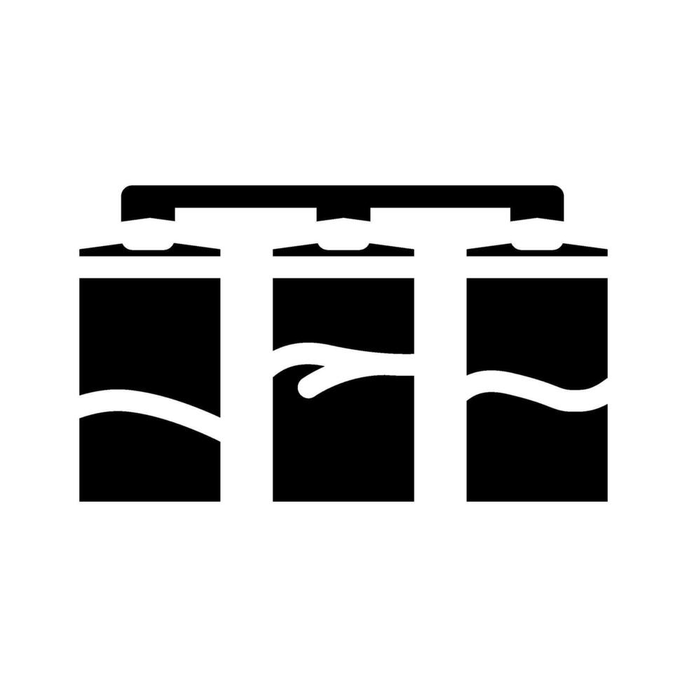bulk storage cement production glyph icon illustration vector