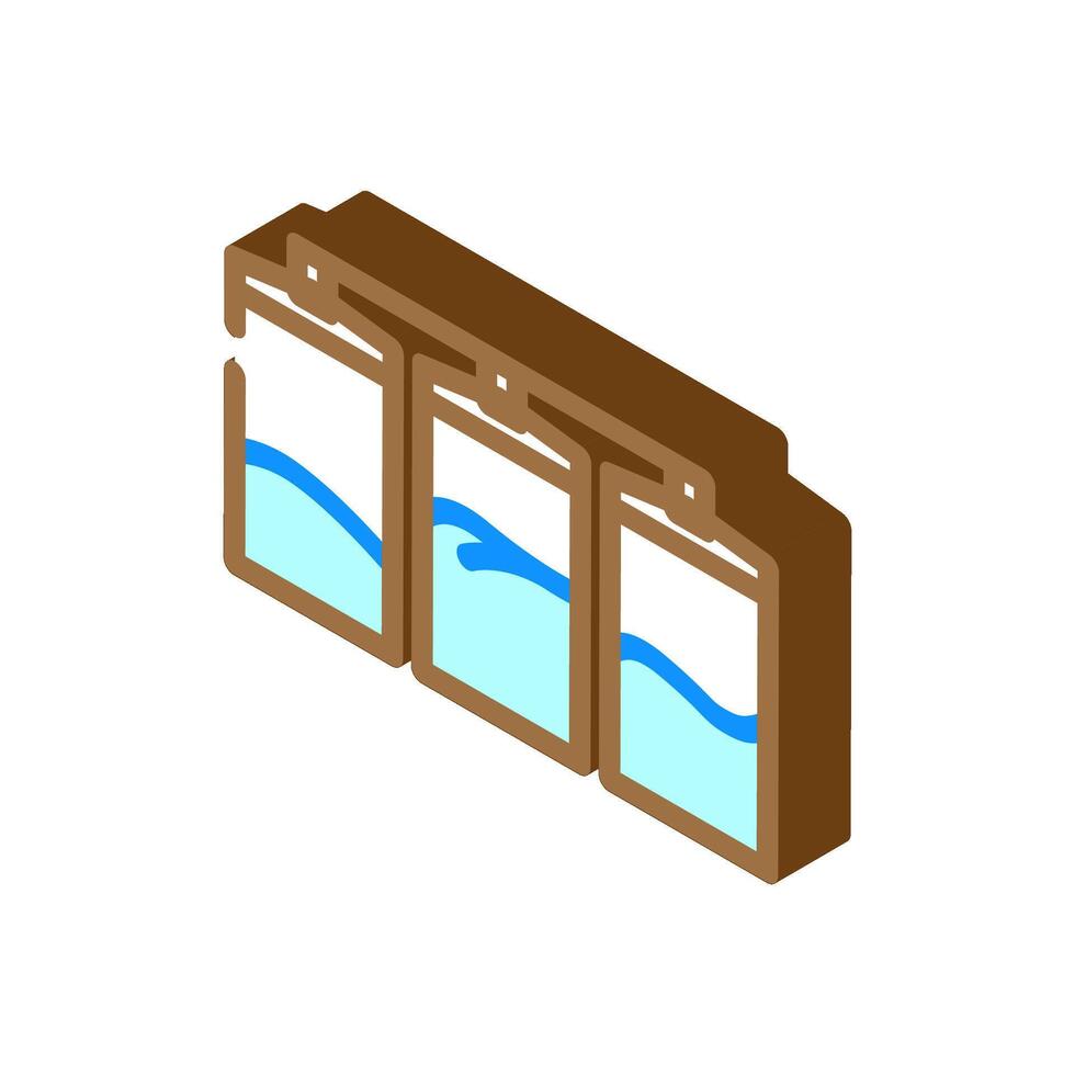 bulk storage cement production isometric icon illustration vector