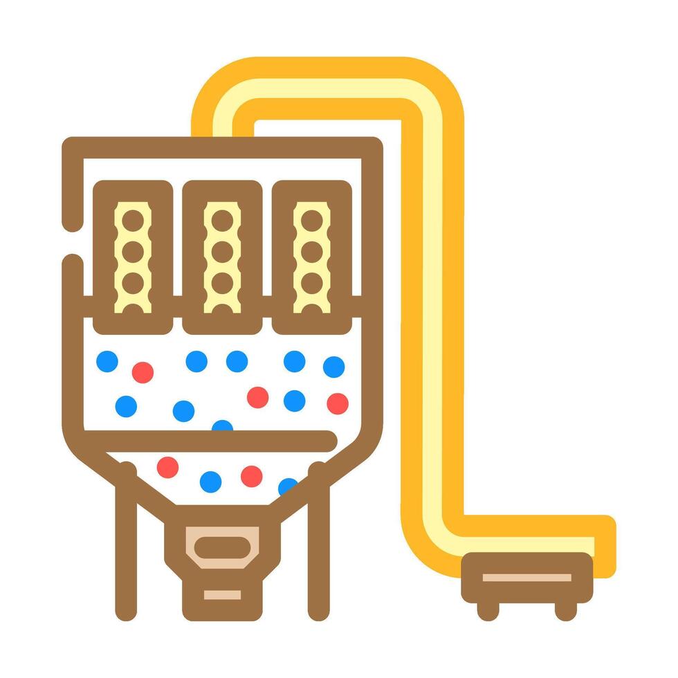 dust collector system cement production color icon illustration vector
