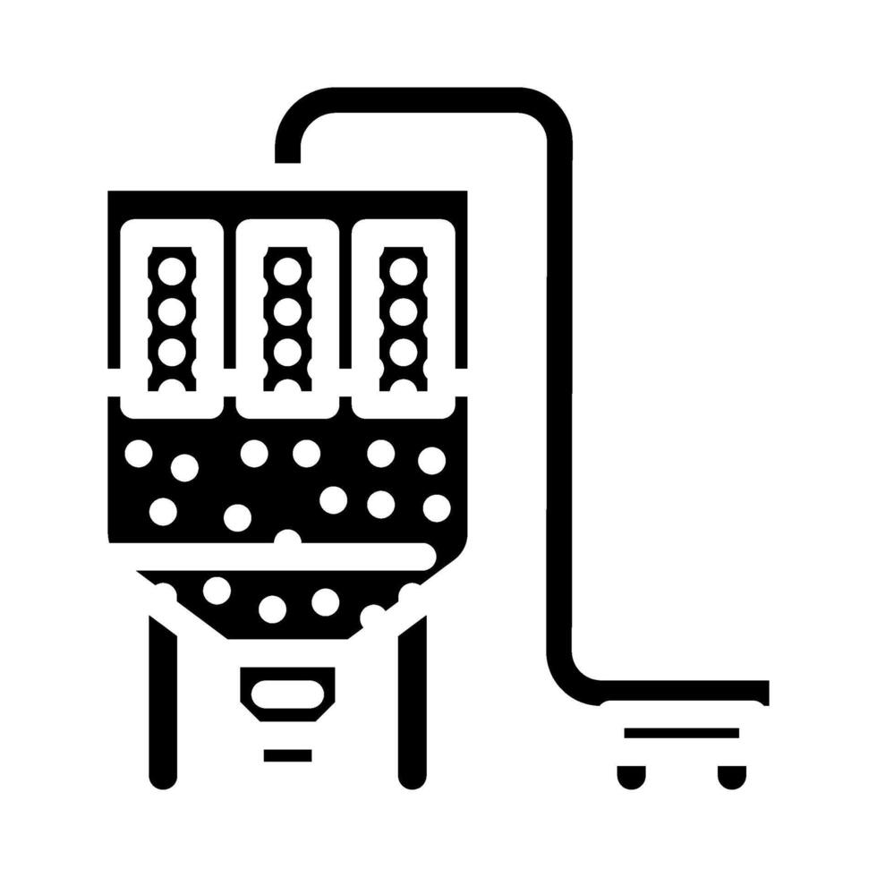 dust collector system cement production glyph icon illustration vector