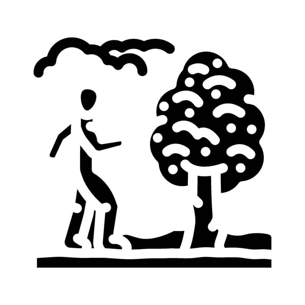nature walk spring glyph icon illustration vector