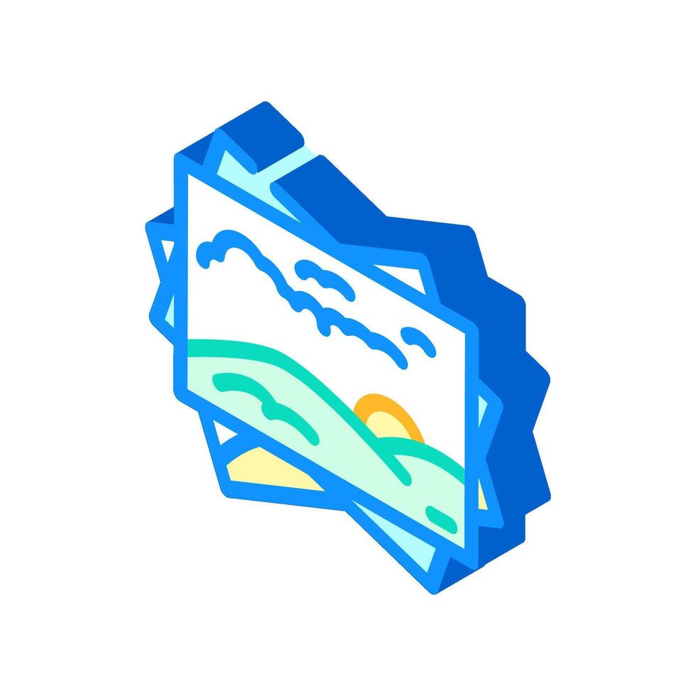 nature photography spring isometric icon illustration vector