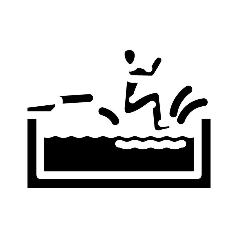 swimming pool summer spend time glyph icon illustration vector