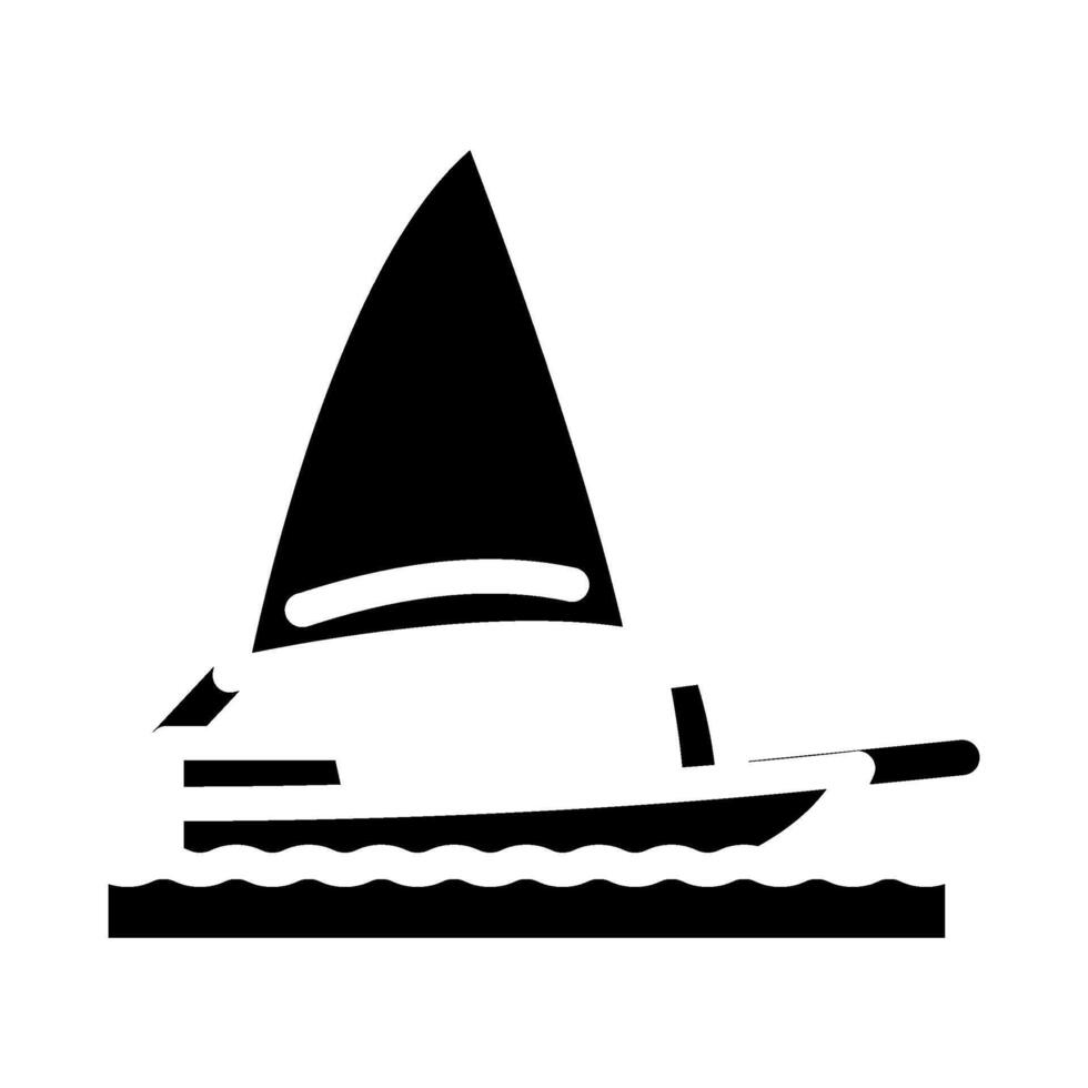 sailing summer spend time glyph icon illustration vector