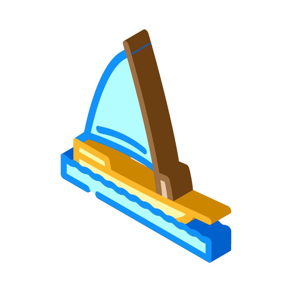 sailing summer spend time isometric icon illustration vector
