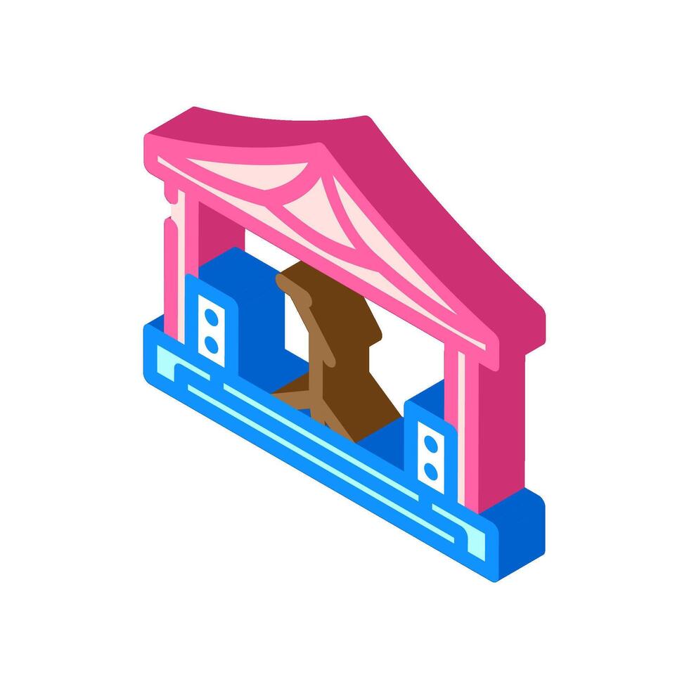 music festival summer spend time isometric icon illustration vector
