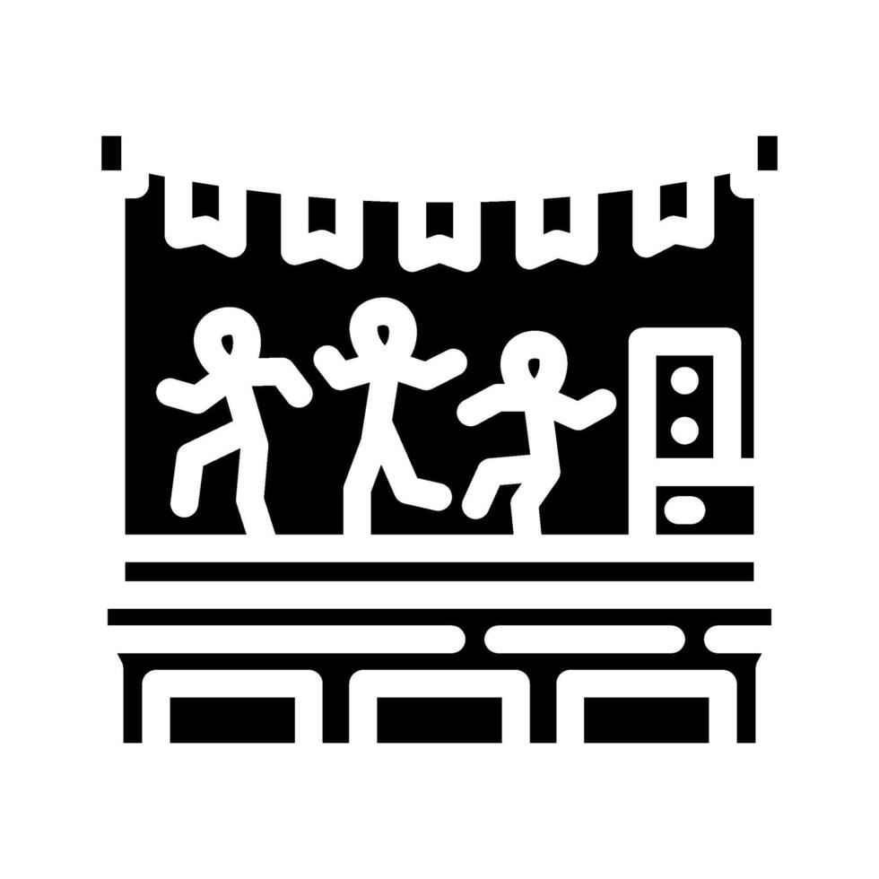 rooftop party summer spend time glyph icon illustration vector