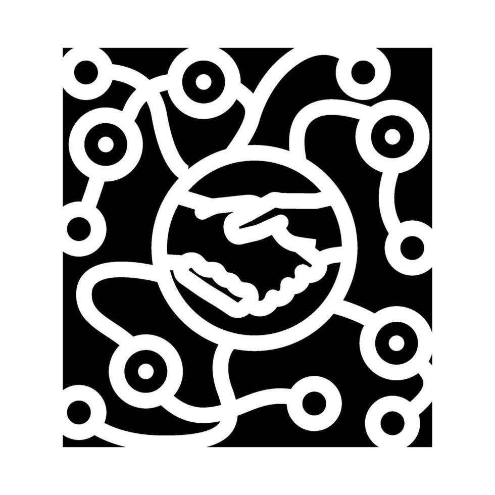 partner network glyph icon illustration vector