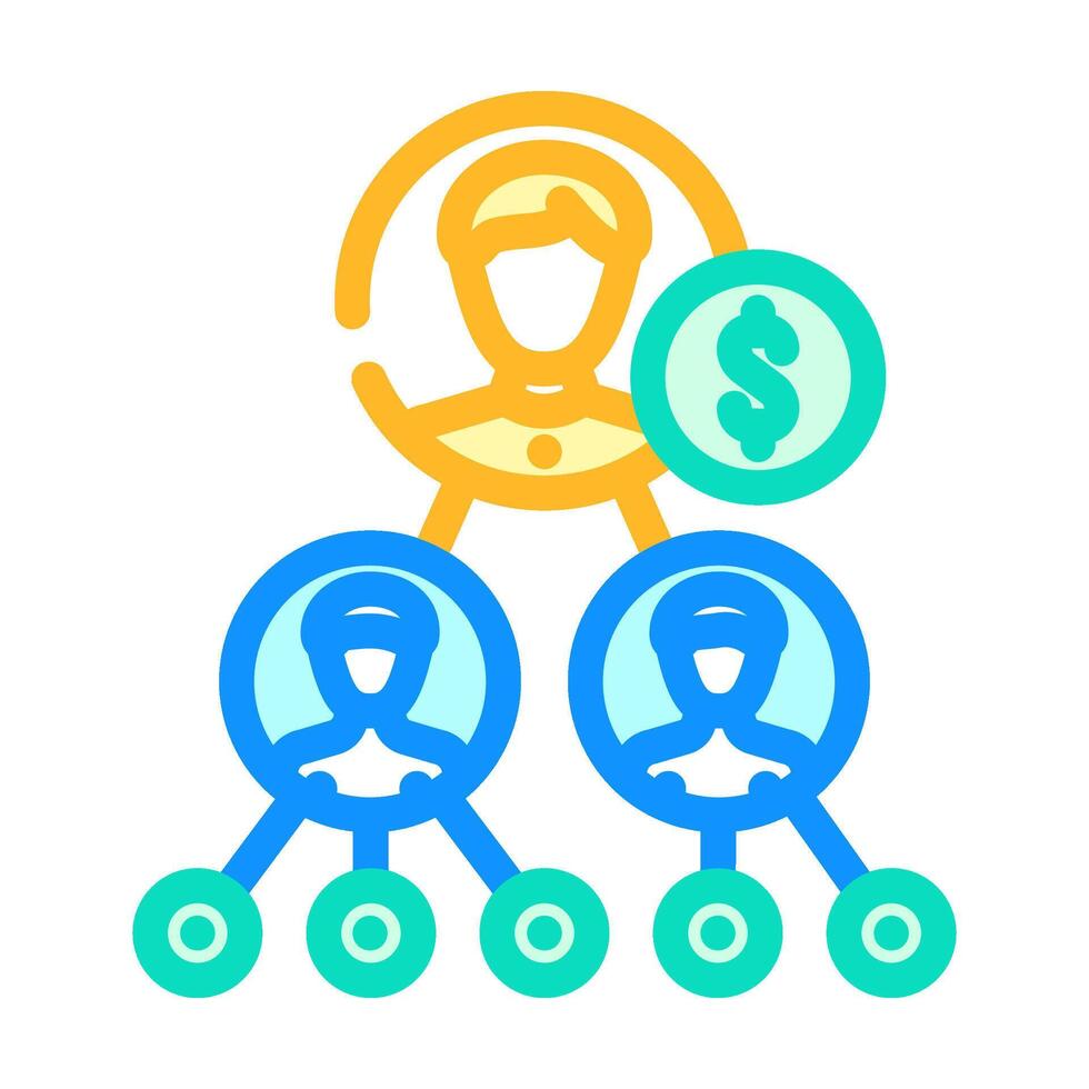 referral rewards color icon illustration vector