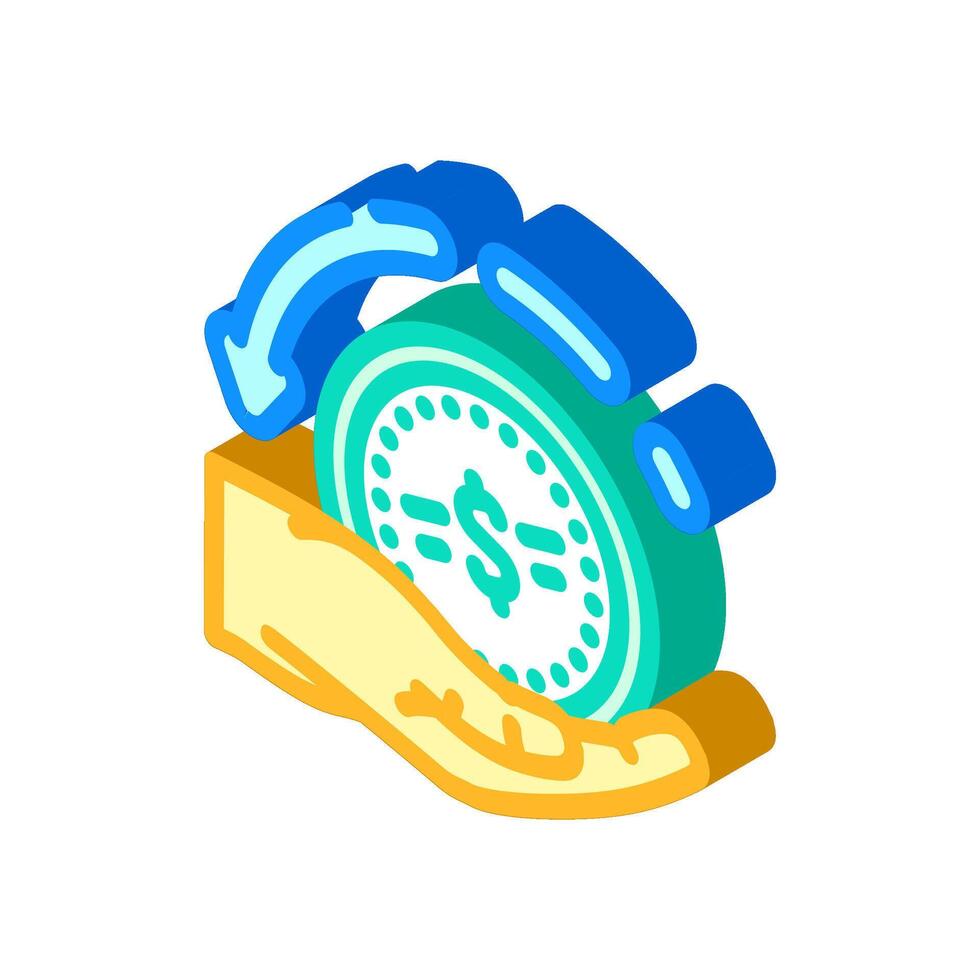 cashback reward affiliate program isometric icon illustration vector