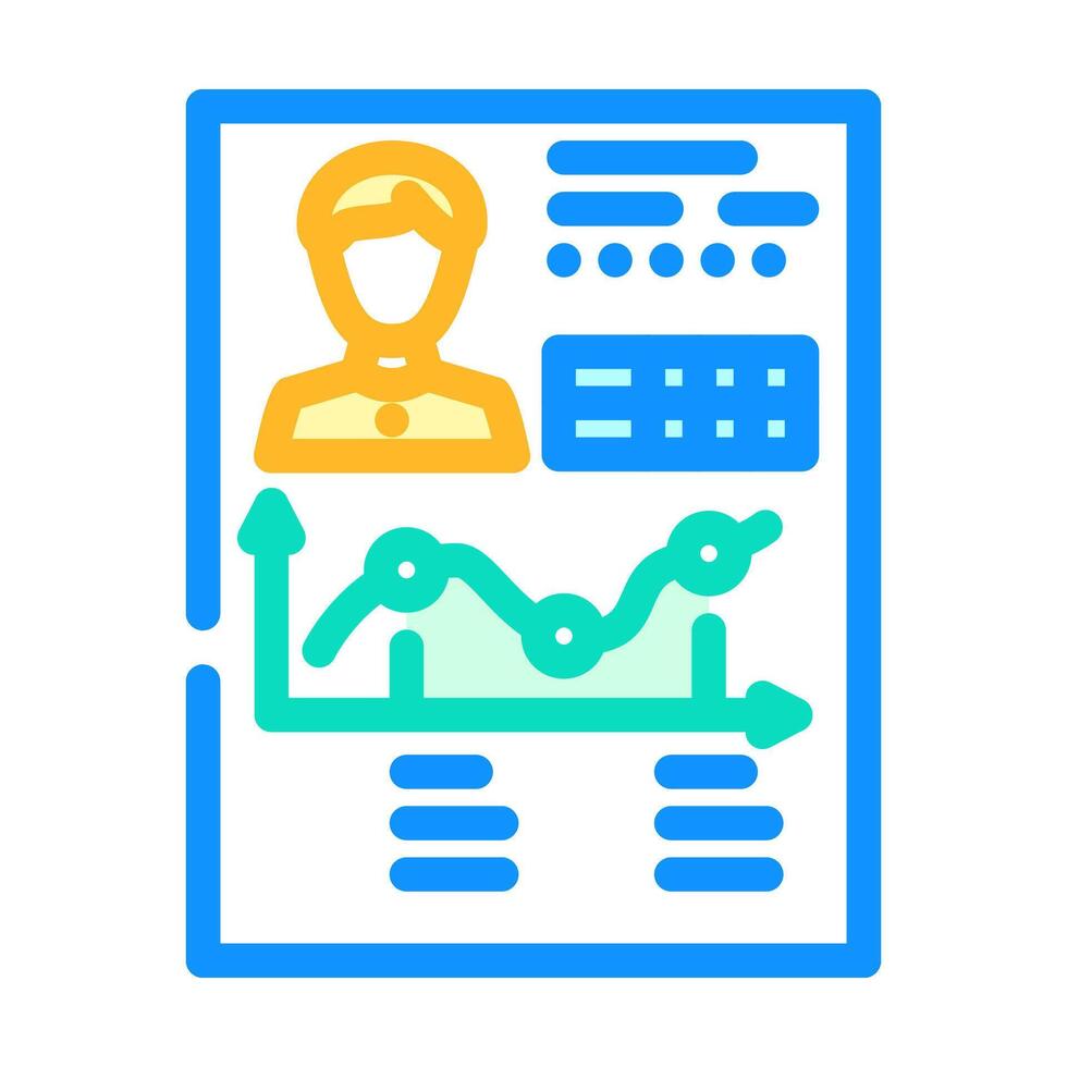 referral statistics color icon illustration vector