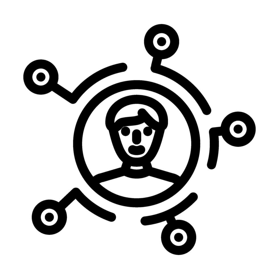 partnership affiliate program line icon illustration vector