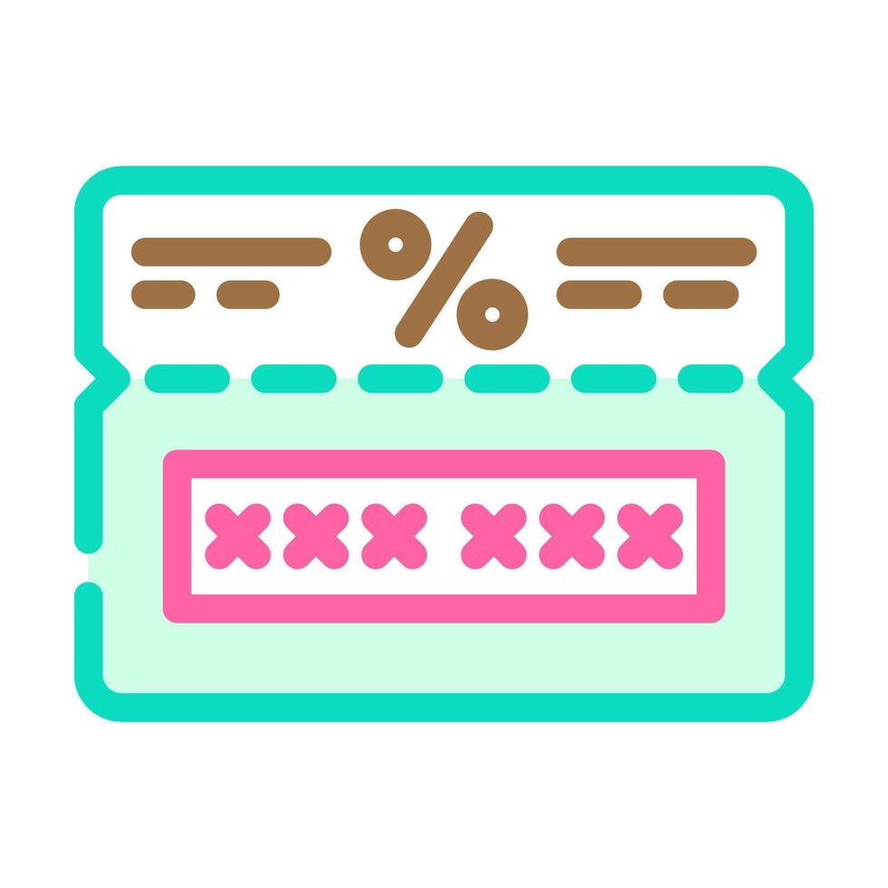 promo code affiliate program color icon illustration vector