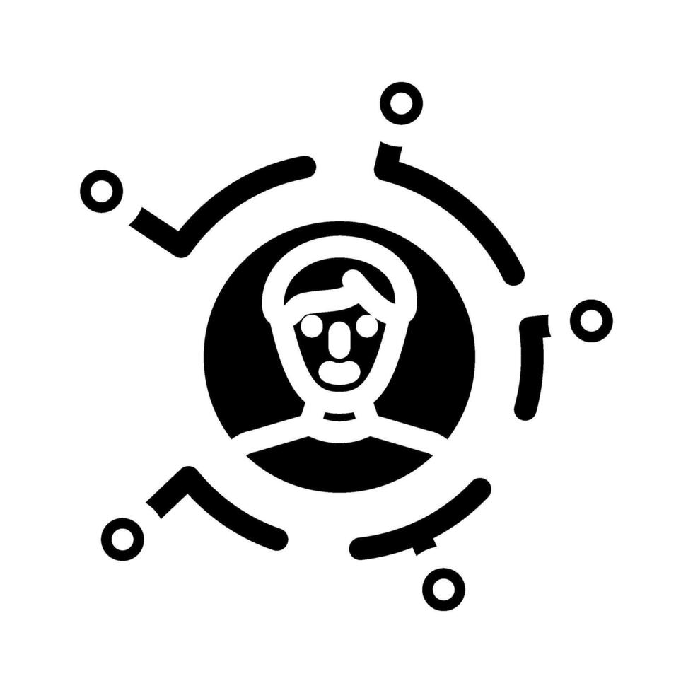partnership affiliate program glyph icon illustration vector