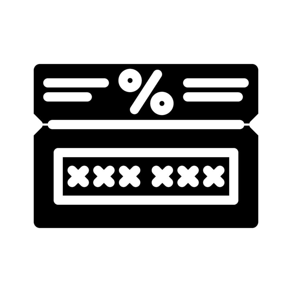 promo code affiliate program glyph icon illustration vector