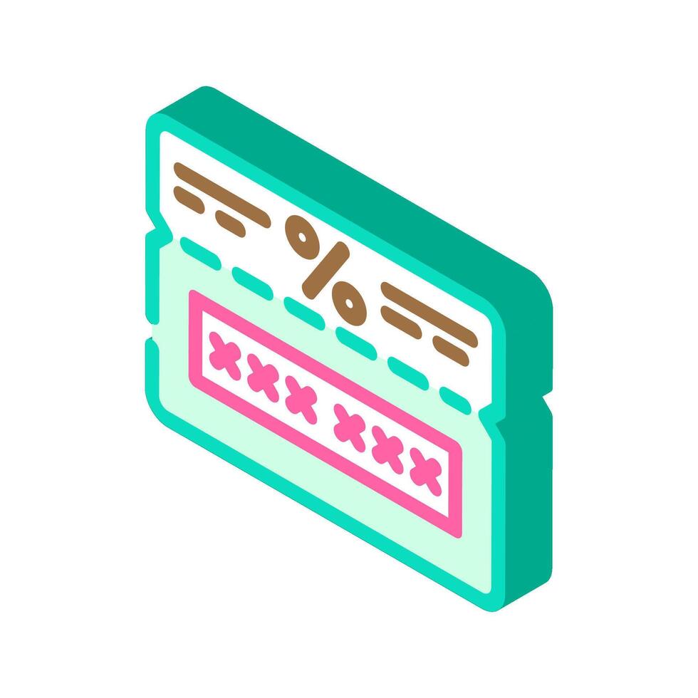 promo code affiliate program isometric icon illustration vector