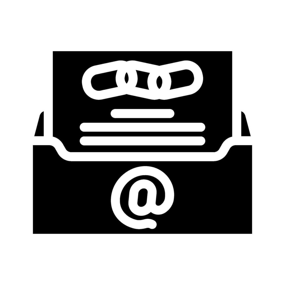 referral email invitation glyph icon illustration vector