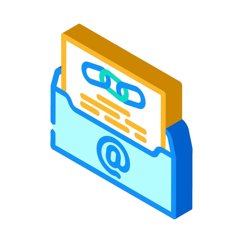 referral email invitation isometric icon illustration vector