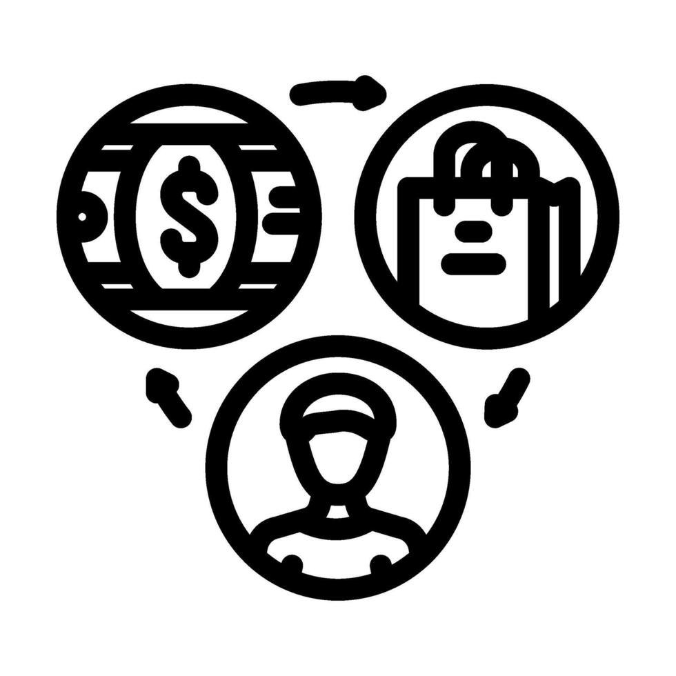 sales affiliate program line icon illustration vector