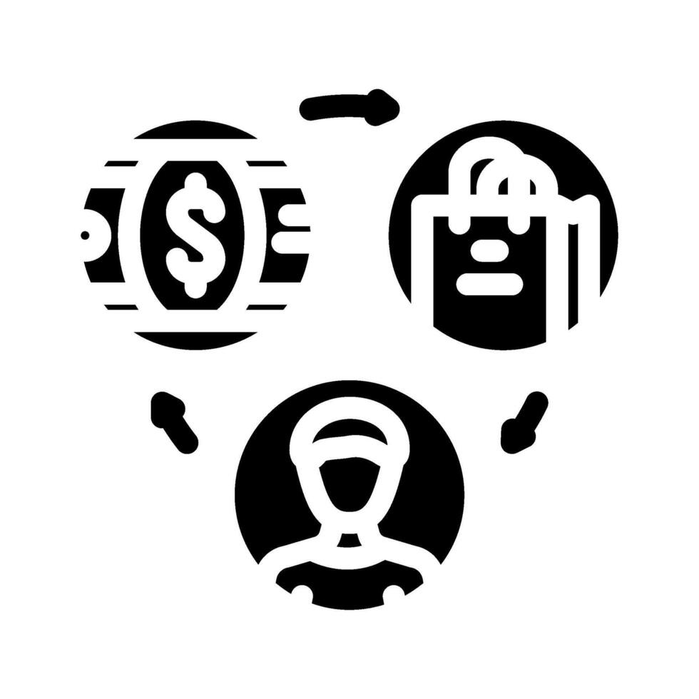 sales affiliate program glyph icon illustration vector