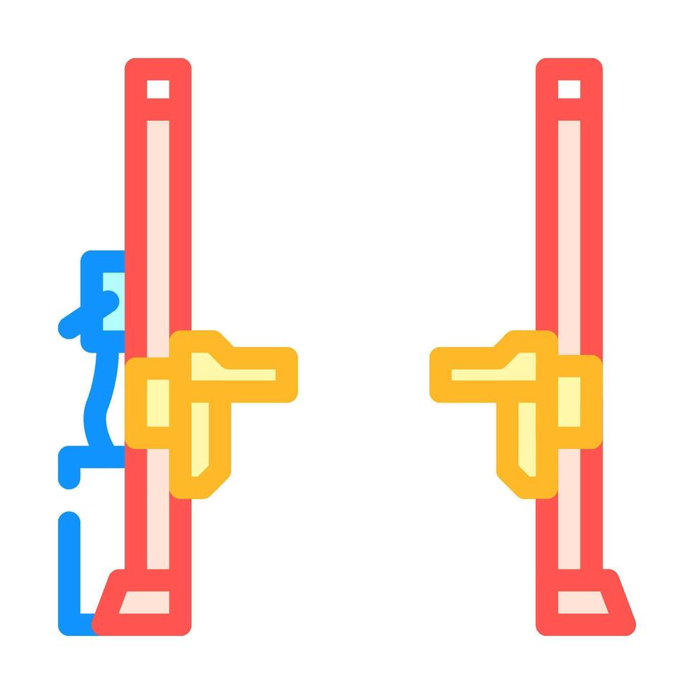 car lift repairs garage color icon illustration vector